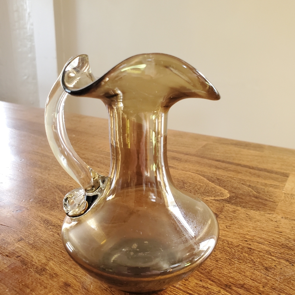 Vintage Handblown Fluted Cruet